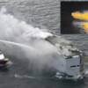 Se incendia barco con 3 mil autos en costas neerlandesas