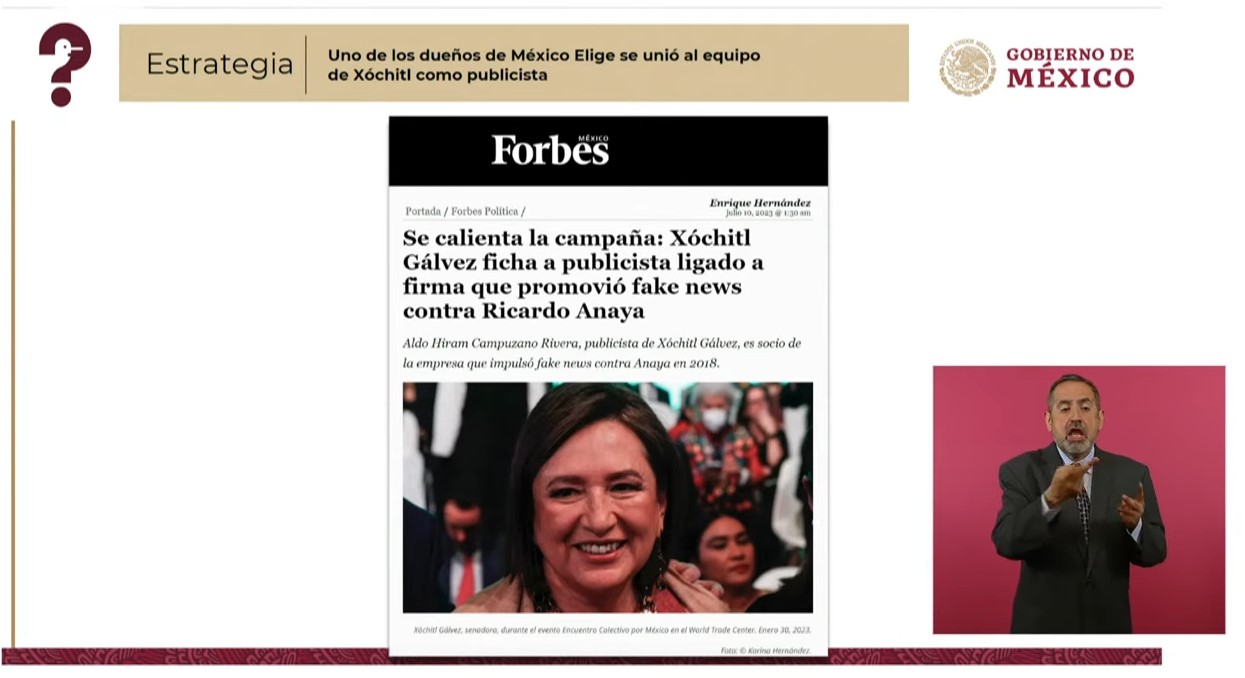 La gelatina aún no le ha cuajado a Xóchitl Gálvez y sus promotores de Va por México, la candidatura de “la señora X”, es igual de artificial que sus imágenes propagandísticas.