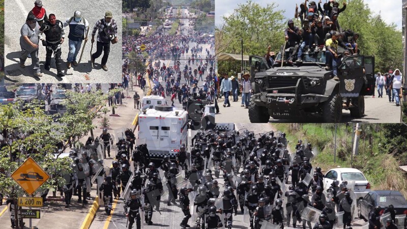 Pobladores someten a policías en Guerrero y los despojan de vehículo blindado