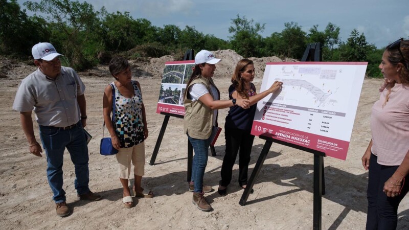 Anuncia Mara Lezama inversión de 15 MDP para la prolongación de la Avenida Maxuxac