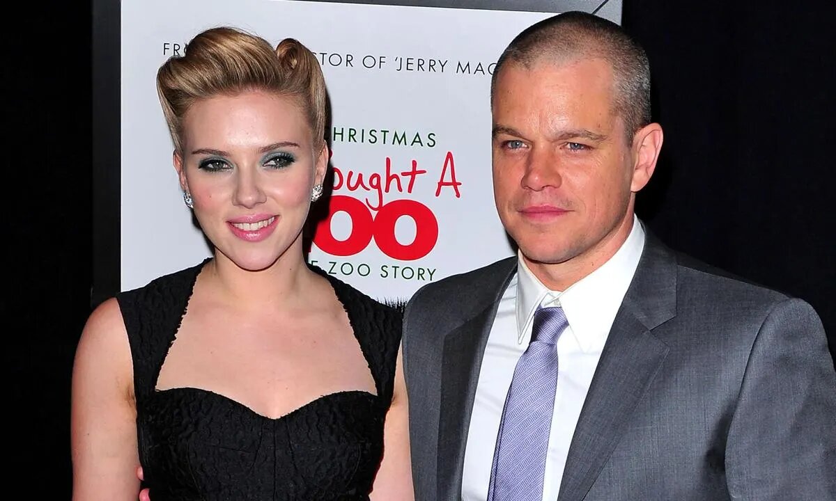 Matt Damon revela que "fue un infierno" besar a Scarlett Johansson