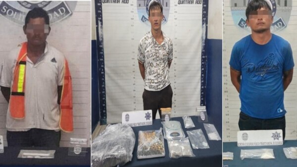 Playa del Carmen: Caen tres narcomenudistas, uno es hondureño.
