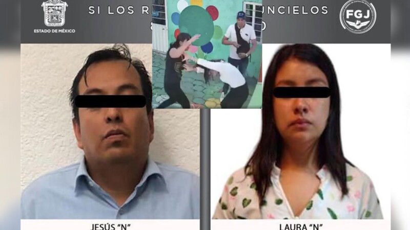 Imponen prisión preventiva a padres agresores de maestra de kínder