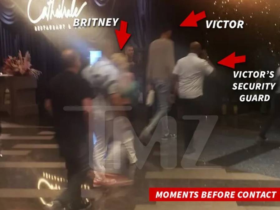 Revelan video de Britney Spears donde es agredida por el seguridad de Victor Wembanyama