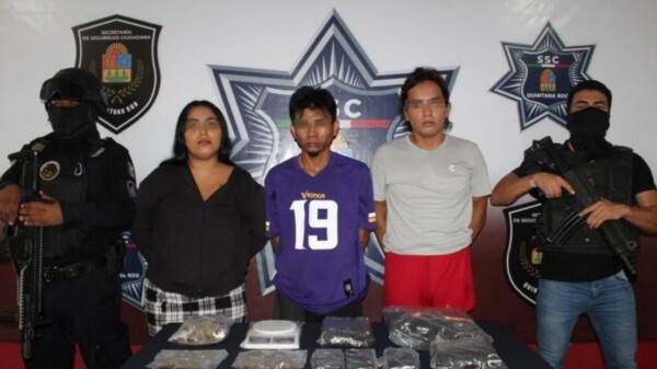 Atrapan a trío de narcomenudistas en la Supermanzana 93 de Cancún