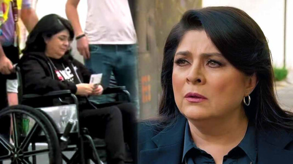 Victoria Ruffo es captada en silla de ruedas