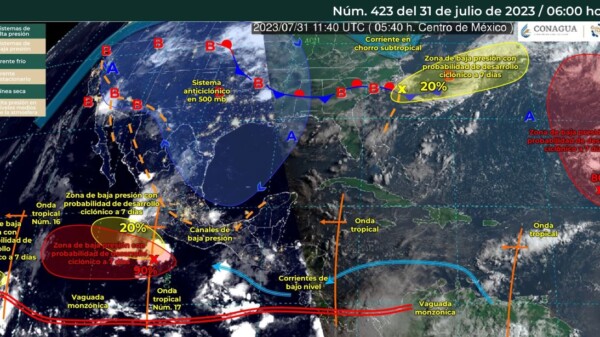 Pronóstico del clima para hoy lunes 31 de julio 2023 en Quintana Roo