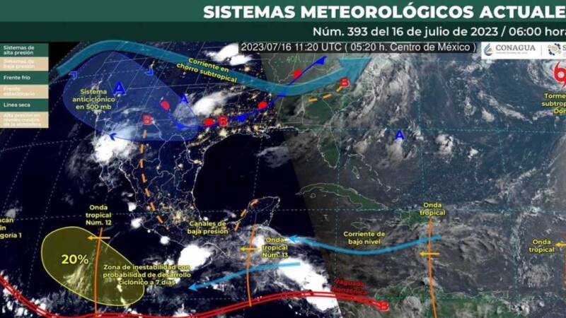 Pronóstico del clima para hoy domingo 16 de julio 2023 en Quintana Roo