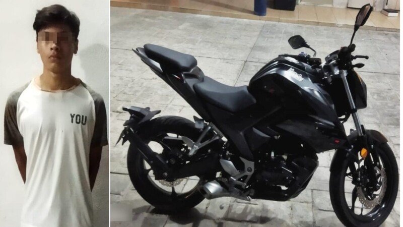 Detienen a sujeto con moto robada en Playa del Carmen