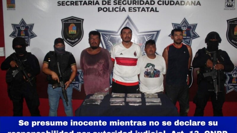 Cuatro presuntos narcomenudistas fueron detenidos en Rancho Viejo