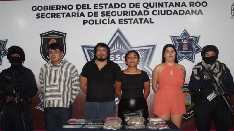 Detienen a cuartero de narcomenudistas en la Región 95 de Cancún