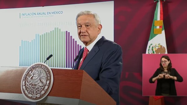 Celebra AMLO que tasa de inflación anual va a la baja