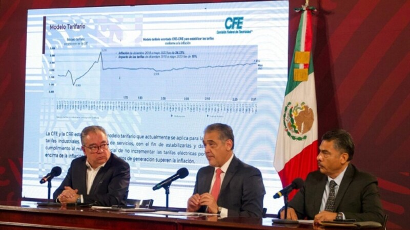 “Alza en tarifas eléctricas, 8 puntos abajo de la inflación”