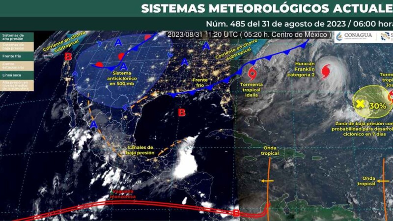 Pronóstico del clima para hoy jueves 31 de agosto 2023 en Quintana Roo