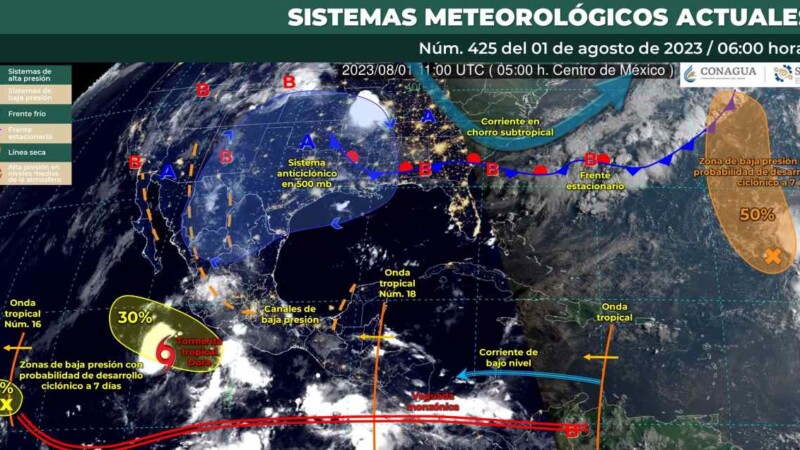 Pronóstico del clima para hoy martes 1 de agosto 2023 en Quintana Roo