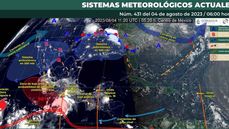 Pronóstico del clima para hoy viernes 4 de agosto 2023 en Quintana Roo