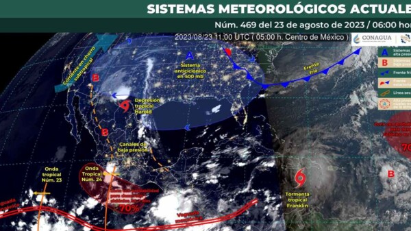 Pronóstico del clima para hoy miércoles 23 de agosto 2023 en Quintana Roo.