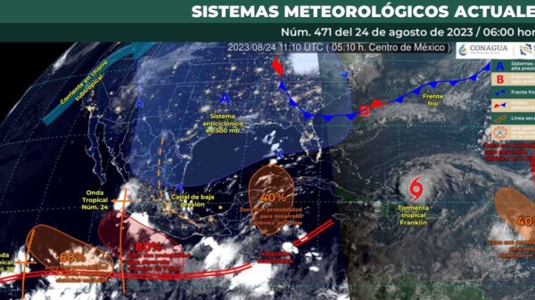 Pronóstico del clima para hoy jueves 24 de agosto 2023 en Quintana Roo.