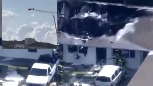 Helicóptero se estrella contra casa en Florida, hay dos muertos