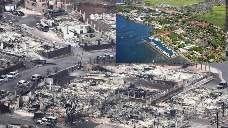 Incendio forestal arrasa con todo una ciudad en Hawaii