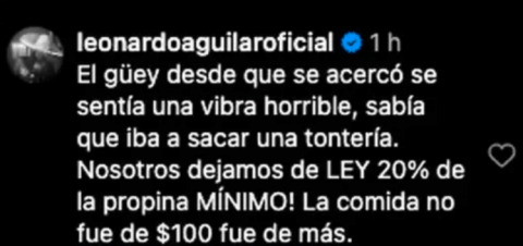 Critican a Pepe Aguilar por dejar 'poca propina' en un restaurante