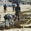 Aseguran militares paquete de cocaína en playa de Cancún
