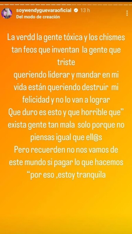'Están queriendo destruir mi felicidad': Wendy Guevara