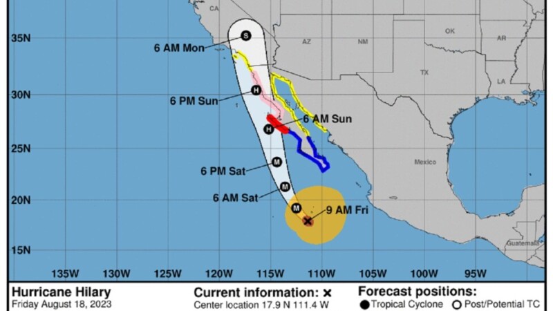 Se intensifica a categoría 4 el huracán ‘Hilary’