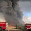 Dantesco incendio en una fábrica de colchones en Tijuana (VIDEO)