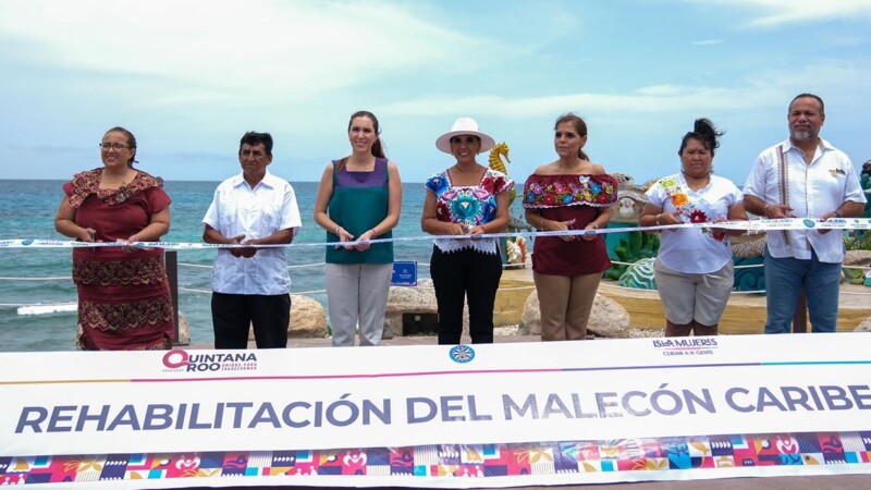 Mara Lezama y Atenea Gómez reinauguran el Malecón del Caribe para disfrute de isleños y turistas