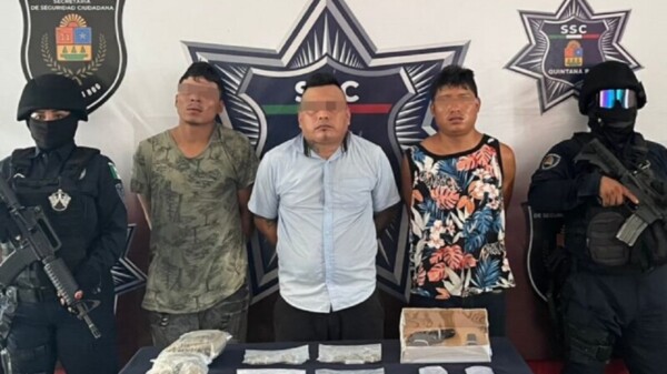Tras una persecución, caen 3 narcomenudistas en Cancún