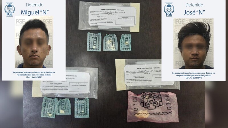 Caen dos presuntos narcomenudistas en Cancún