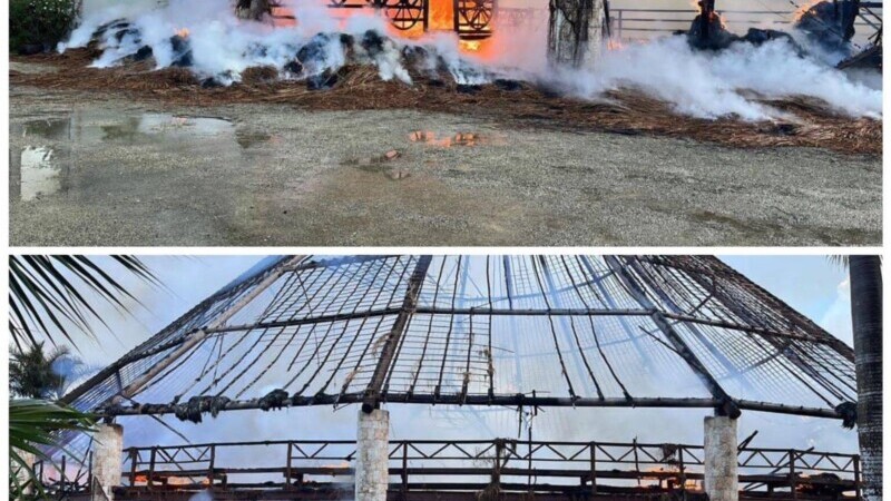 Confirma FGE que un rayo causó incendio de lienzo charro Xtul