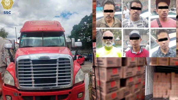 Detienen a 6 por robo de traíler con mas de medio millón de pesos en galletas