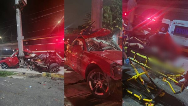 Joven muere tras desbaratar su auto contra un poste