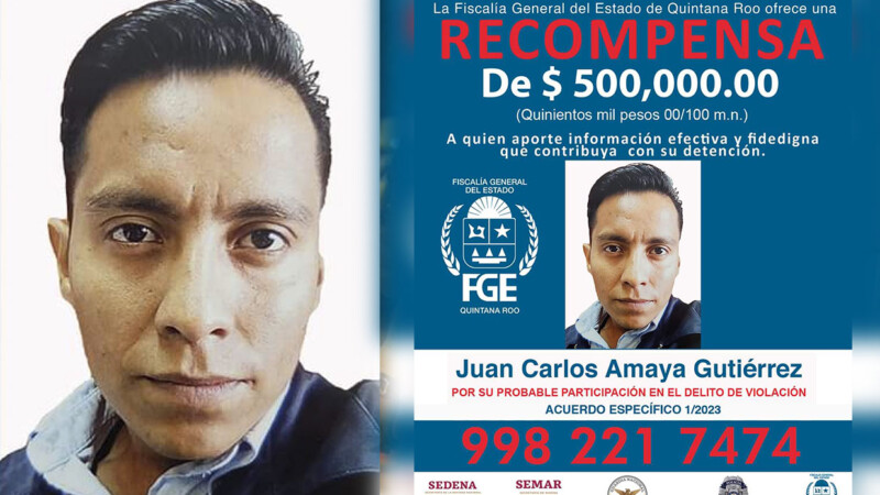 Ofrecen jugosa recompensa en Cancún por violador de una adolescente