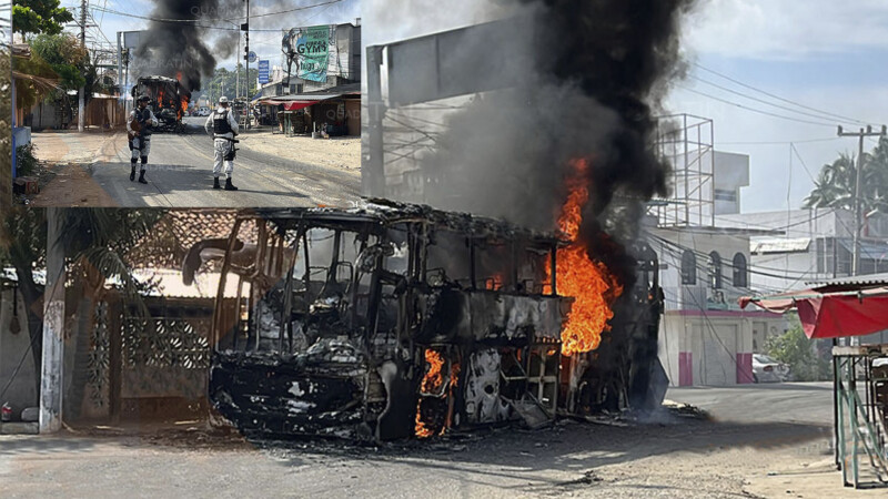 Se desata violencia en Acapulco, queman vehículos y bloquean avenidas