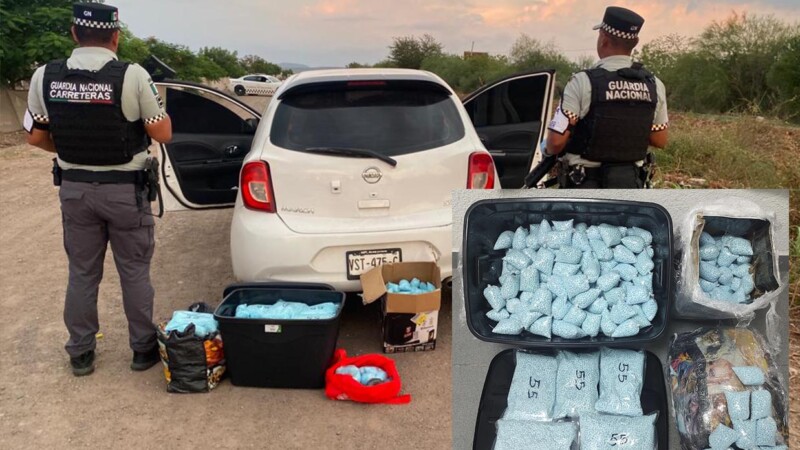 Decomisa GN en Sinaloa mas de medio millón de pastillas de fentanilo