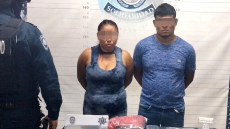 Detienen en Playa del Carmen a una pareja de narcomenudistas