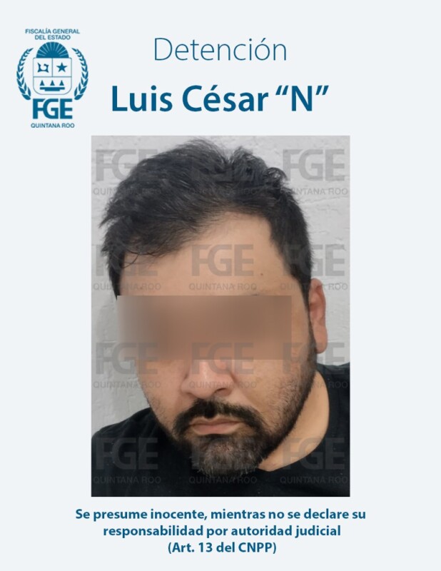 Aprehenden a sujeto por homicidio calificado en Cancún; Luis César “N” está señalado por hechos ocurridos el 22 de septiembre en Bonfil.