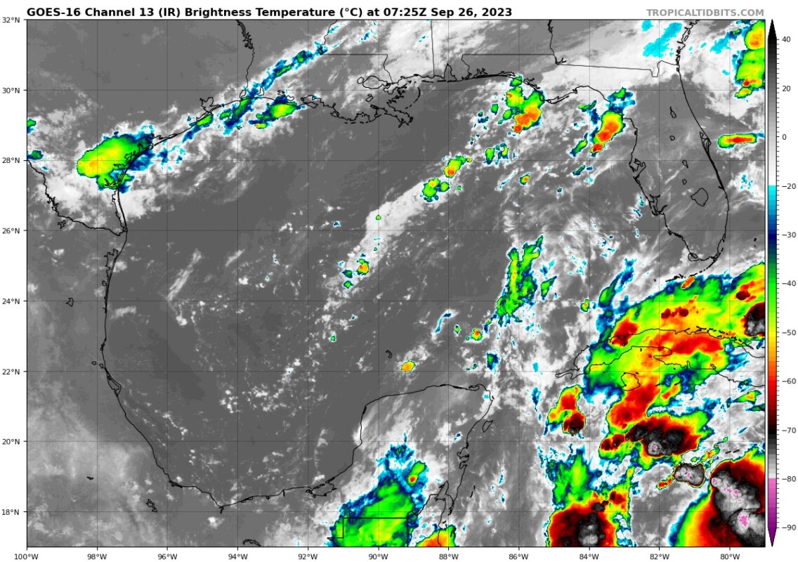 Pronóstico del clima para hoy martes 26 de septiembre 2023 en Quintana Roo; cielo medio nublado con probabilidad de lluvias puntuales fuertes en la entidad.