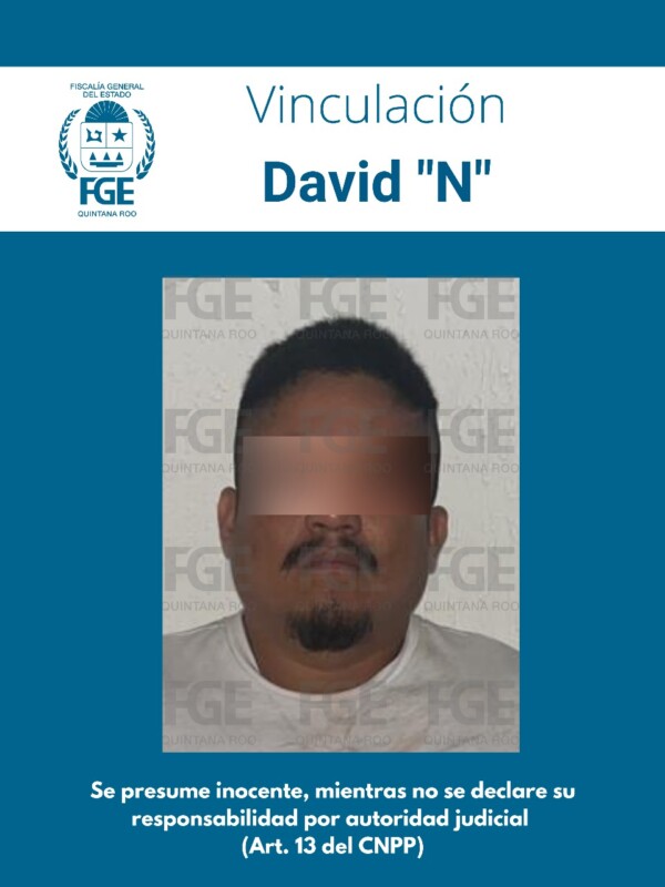 David “N” fue detenido en Cancún por elementos de la Policía de Investigación y ya enfrenta otra acusación por narcomenudeo.