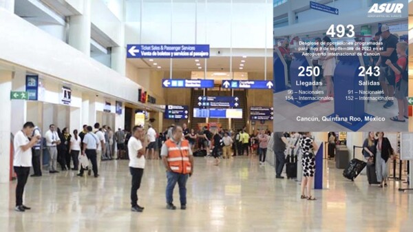 Pega temporada baja a tráfico de pasajeros en Aeropuerto de Cancún
