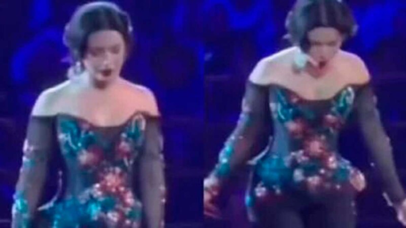 Ángela Aguilar deja el escenario al ver que nadie canta con ella