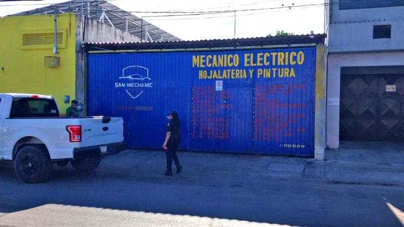 Sicarios balean a dueño de taller mecánico en Cancún