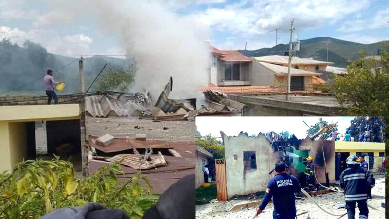 Avioneta con rumbo al AIFA se estrella contra casa en Puebla