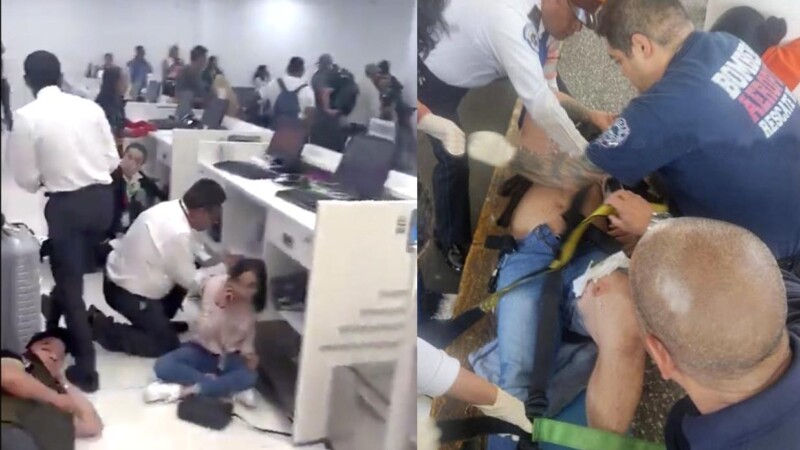 Balacera en pleno Aeropuerto de CDMX deja a un policía lesionado