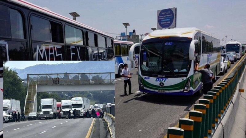Viernes de bloqueos en autopistas de Pachuca y Puebla