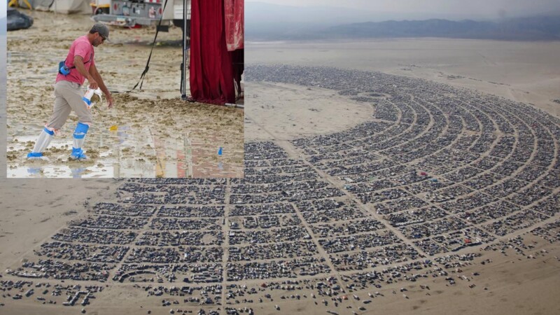 Tormenta "apaga" el famoso festival "Burning Man" en EEUU