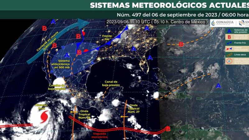 Pronóstico del clima para hoy miércoles 6 de septiembre de agosto 2023 en Quintana Roo
